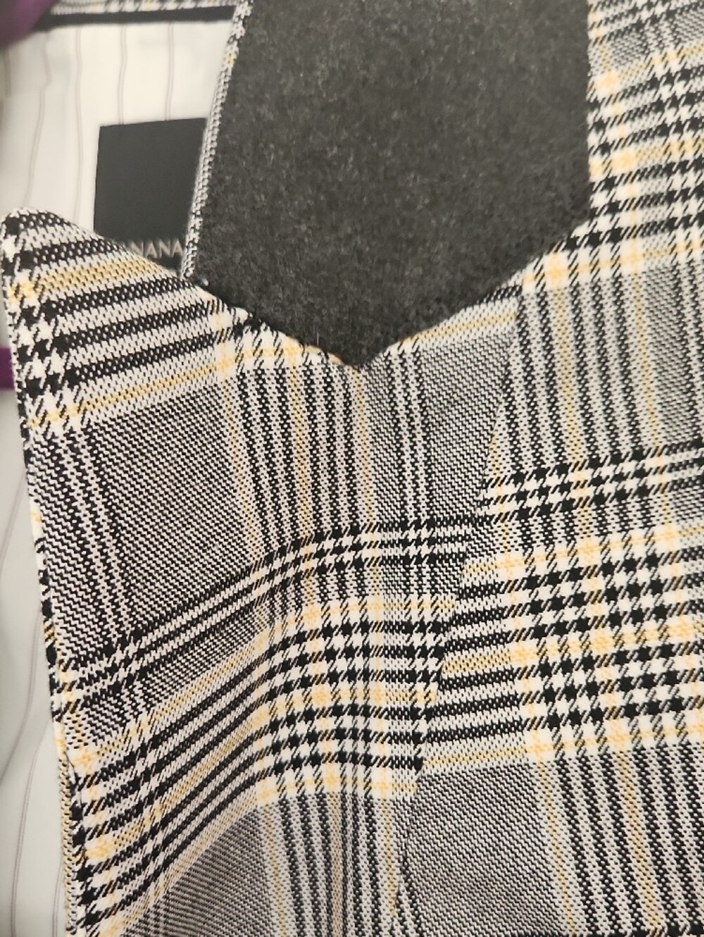 Preppy Office Work School Interview Formal Banana Republic Gray Plaid Blazer - Picture 13 of 14